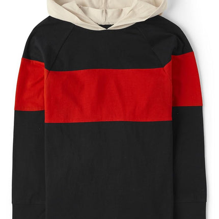 The Children's Place Boys' Hoodie Sweatshirt, Black, X-Small