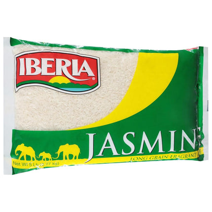Iberia Jasmine Rice, 5 lbs. Long Grain Naturally Fragrant Enriched Jasmine Rice