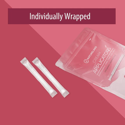 Natureland Disposable Plastic Vaginal Applicator: For Gel or Cream Products - Includes Dual Dosage Markings (Regular, 40, Count)