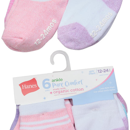 Hanes Baby and Toddler, Non-Slip Grip Ankle Socks,