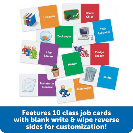 Learning Resources Helping Hands Pocket Chart, 30 Card, Classroom Organization, Teacher Accessories,Teacher Supplies for Classroom,Back to School Supplies