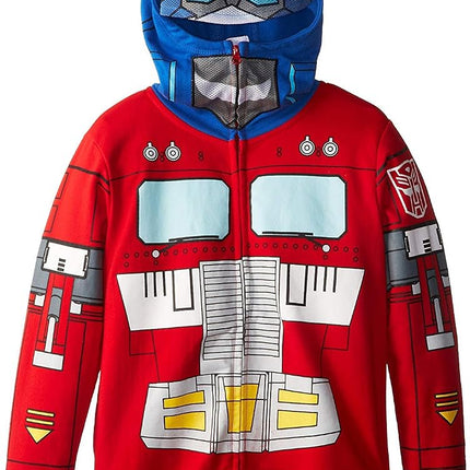 Transformers Boys' Optimus Prime Character Hoodie, Red, M