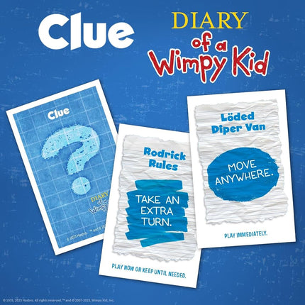 CLUE: Diary of a Wimpy Kid | Solve the Mystery in This Collectible Clue Game Featuring Characters & Locations from the Popular Book Series Diary of a Wimpy Kid | Officially-Licensed Diary of a Wimpy