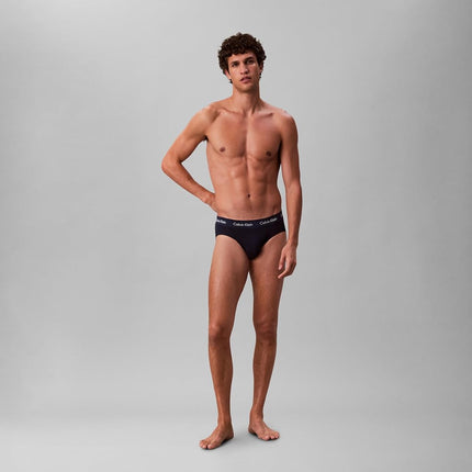 Calvin Klein Men's Hip Briefs Pack of 3 Trunks, 1 X Black, 1 X Blue Shadow, 1 X Cobalt Water, M
