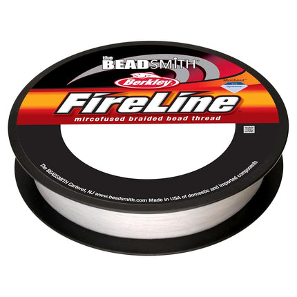 The Beadsmith Fireline by Berkley – Micro-Fused Braided Thread – 8lb. Test, 007”/.17mm Diameter, 125 Yard Spool, Crystal Color – Super Strong Stringing Material for Jewelry Making and Bead Weaving