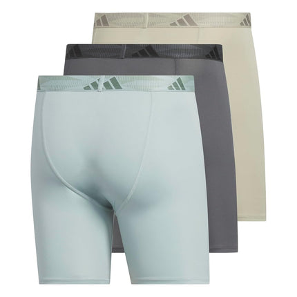 adidas Mens Microfiber 3-Pack Boxer Briefs Casual Casual - Black