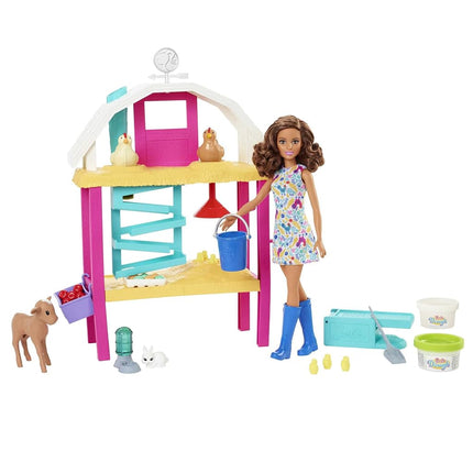 Barbie Doll and Playset with Coop, Animals, Dough,