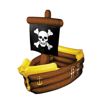 Beistle 50989 Inflatable Pirate Ship Cooler, 3-Fee