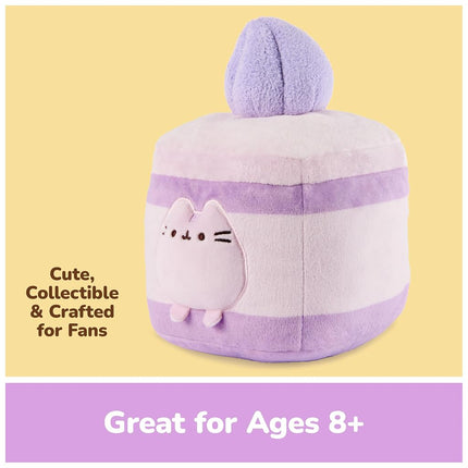 GUND Pusheen Lavender Spongecake Plush, Squishy Toy, Collectible Plush Toy, Dessert Plush, Cat Stuffed Animal for Ages 8 and Up, Purple, 6”