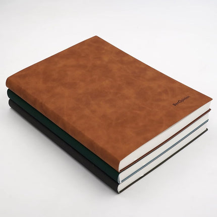 Large Lined Notebook Journal for Writing, Soft Faux Leather Cover, 100GSM Papers, 320 Pages, A4 8.4x11.4 inches Note Book for Work Men Business (Black,Ruled)