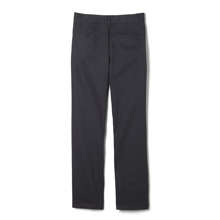 French Toast Boys' Relaxed Fit Twill Pant with Adjustable Waist, Black, 8