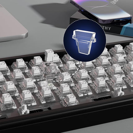 Kailh Box White Pro Switches for mx Mechanical Keyboard,3-Pin Thick Clicky/Firm Response/Gaming/RGB/Crisp Sound Switches(Box White Pro 90pcs)