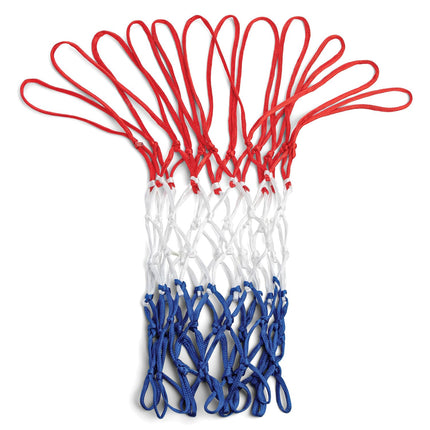 Champion Sports 4mm - 50gm - Basketball Net - Braided Nylon - Red/White/Blue