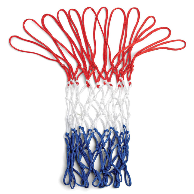 Champion Sports 4mm - 50gm - Basketball Net - Braided Nylon - Red/White/Blue