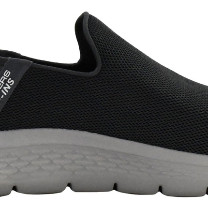 Skechers Men's Gowalk Flex Hands Free Slip-ins Athletic Slip-on Casual Walking Shoes Sneaker, Dark Gray, 9 UK X-Wide