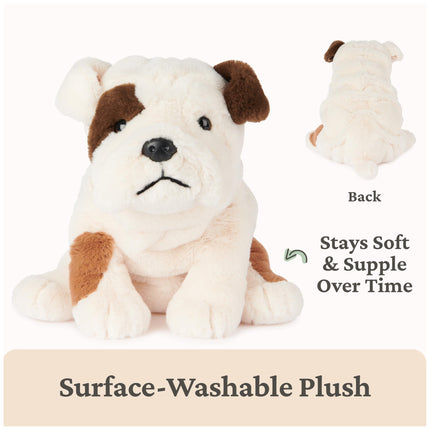 GUND Peluche de cachorrito bulldog Toast, perro de peluche para mayores de 0 años, 10 pulgadas, marrón/blanco