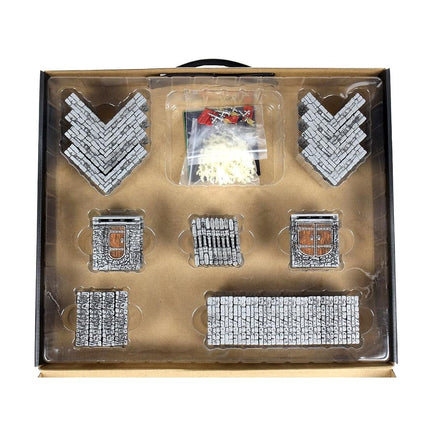 WizKids WarLock Tiles Miniatures - Dungeon Tiles II Full Height Stone Walls Expansion,Grey
