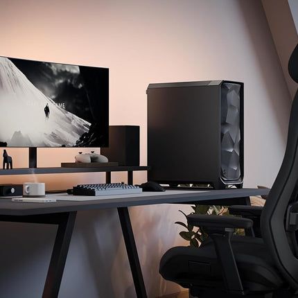Fractal Design Meshify 3 Black Solid - High Airflow PC Gaming Case - Mesh Front Panel - Three Momentum 14 Fans Included - Clean Interior