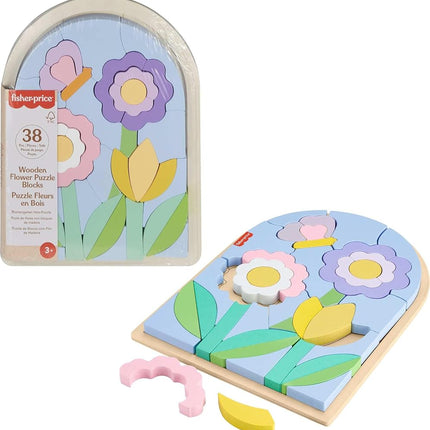 Fisher-Price Preschool Toy Wooden Flower Jigsaw Pu
