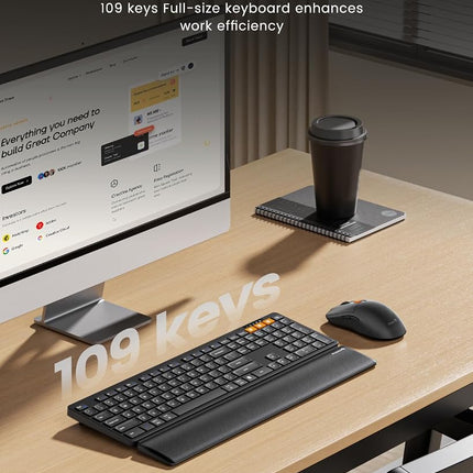ProtoArc KM60 Bluetooth Wireless Keyboard and Mouse, Rechargeable