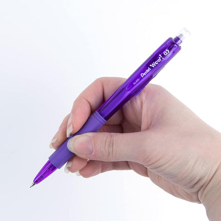 Pentel Wow Mechanical Pencil, 0.5mm, Violet Barrel, Box of 12 (AL405V)