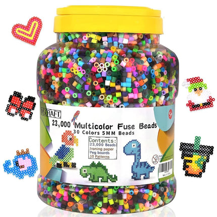 INSCRAFT 23000 pcs Fuse Beads Kit for Kids Crafts,