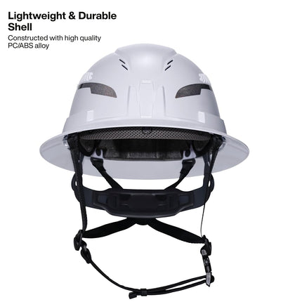 Klein Tools 60401T2 Type 2 Hard Hat, Vented Full Brim, Class C, 6-Point Suspension with Accessory Mounts and Washable Padding