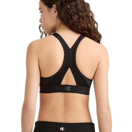 Champion womensB9373Med Support Curvy with Sewn in Cup Sports Bra - Black - M