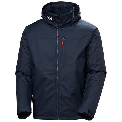 Helly Hansen Men's Crew Hooded Midlayer Jacket, Navy 2.0, 2XL