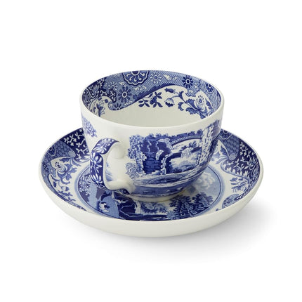 Portmeirion Home & Gifts BLI1290-X Jumbo Cup & Saucer, Blue & White, 0.56L/20fl.oz