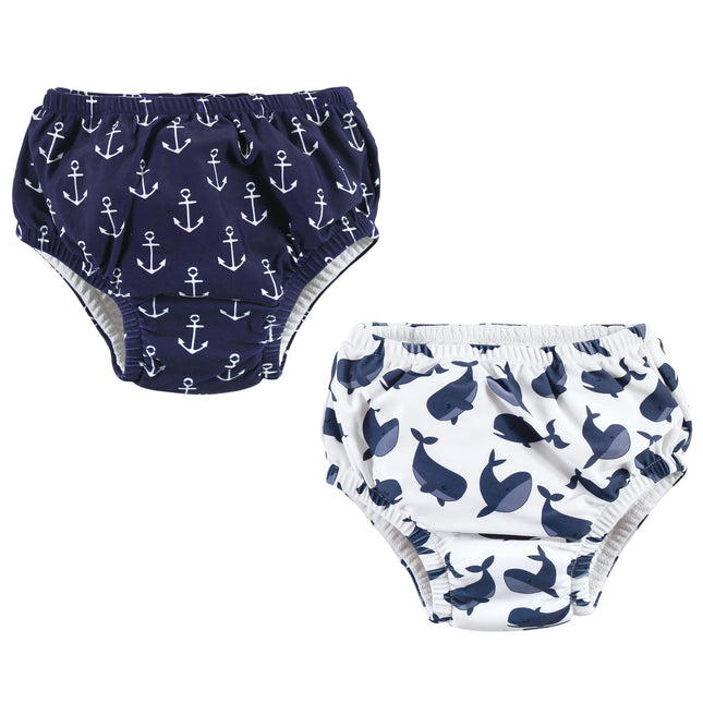 Hudson Baby Unisex Baby Swim Diapers, Whale Anchor