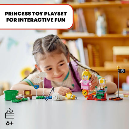 LEGO Super Mario Adventures with Interactive Peach Princess Toy, Super Mario Playset for Kids, Yellow Toad Figure, Nintendo Toy Gift for Girls, Boys and Any Gamers Ages 6 and Up, 71441