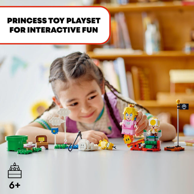 LEGO Super Mario Adventures with Interactive Peach Princess Toy, Super Mario Playset for Kids, Yellow Toad Figure, Nintendo Toy Gift for Girls, Boys and Any Gamers Ages 6 and Up, 71441