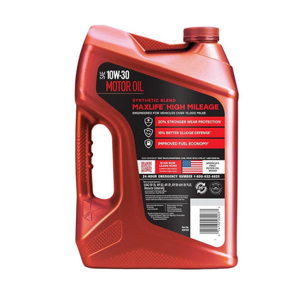 Valvoline MaxLife 10W-30 Synthetic Blend Motor Oil, 4.7l.