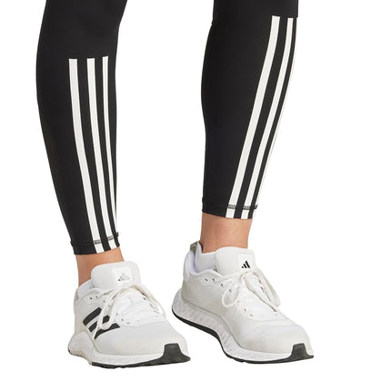 adidas Women's Techfit 3 Stripes 7/8 Leggings, Black, M