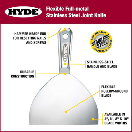 HYDE 06889 Full Metal Joint Knife, 10-inch, Stainless Steel