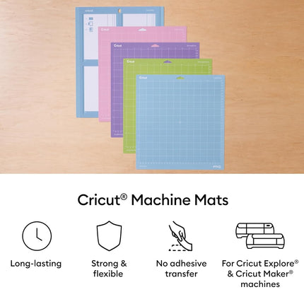Cricut Tapetes de máquina StandardGrip de 30,5 cm x 30,5 cm, tapetes de corte reutilizables para manualidades con película protectora, úsalos con cartulina, vinilo termoadhesivo y más, compatibles con Cricut Explore y Maker (3 unidades)