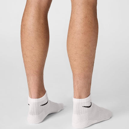 NIKE SX7669-100 Everyday Cushioned Socks Men's WHITE/BLACK Size M