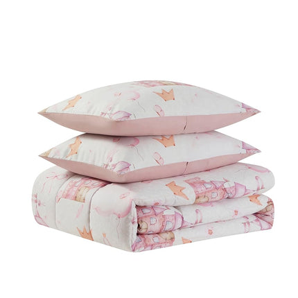 Kids Bedding Set Bed in a Bag for Boys and Girls Toddlers Printed Sheet Set and Comforter, Full, Fairytale Princess