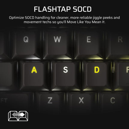 Teclado mecánico para juegos con cable Corsair Vanguard 96 – Distribución del 96 %, interruptores táctiles MLX Fusion, tasa de sondeo de 8000 Hz, pantalla LCD, Virtual Stream Deck, teclas G, Flashtap SOCD, QWERTY EE. UU. – Negro