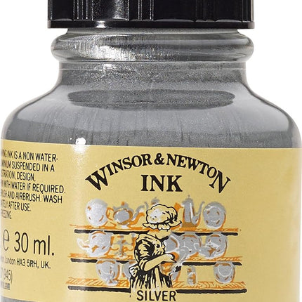 Winsor and Newton Drawing Ink 30ml 617 Silver (945