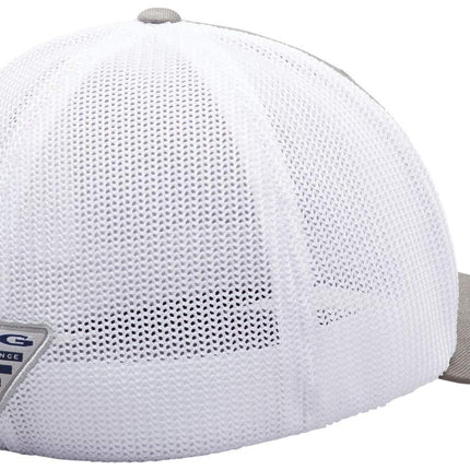 Columbia Unisex Adult Fish Flag - High Crown PFG Mesh Hooks Ball Cap, Titanium/Silver, Large-X-Large US