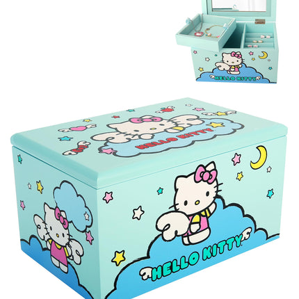 Hello Kitty Jewelry Box with Tray and Storage Offi