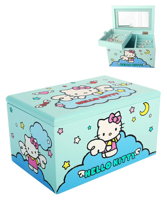 Hello Kitty Jewelry Box with Tray and Storage Offi