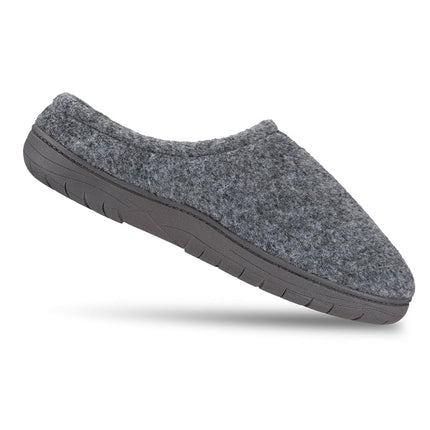 Chaussons en mousse à mémoire de forme Dickies pour hommes, ouverts et fermés à l'arrière, avec semelle intérieure/extérieure, feutre gris, XX-Large
