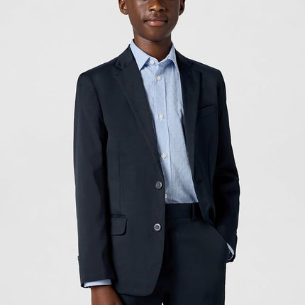 Tommy Hilfiger Boys Long Sleeve Cross Gingham Dress Shirt, Medium Blue 18
