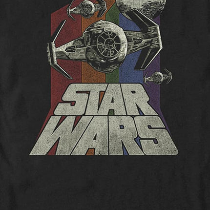 STAR WARS Unisex's Retro T-shirt레트로 워즈 그래픽 티셔츠retro Wars Graphic Playera T-Shirt, Black, XXXXL