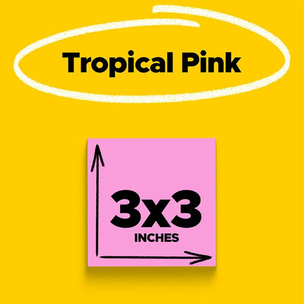Super Sticky Notes, 3x3 in, 5 Pads, 2X The Sticking Power (Black)