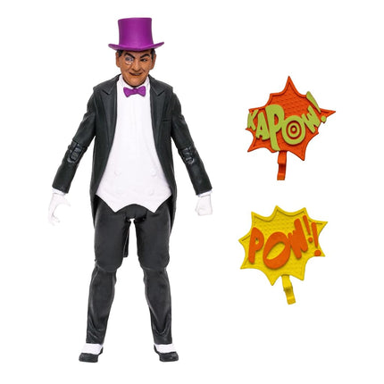 McFarlane Toys, DC Multiverse, 5-inch DC Retro Penguin Action Figure With Action Word Bubbles, Collectible DC Retro 1960's TV Figure â€“ Ages 12+