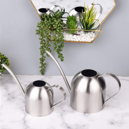 IMEEA 15oz/450ml Small Watering Can Stainless Steel Watering Can for Indoor Plants Office Windowsill Bonsai Succulent